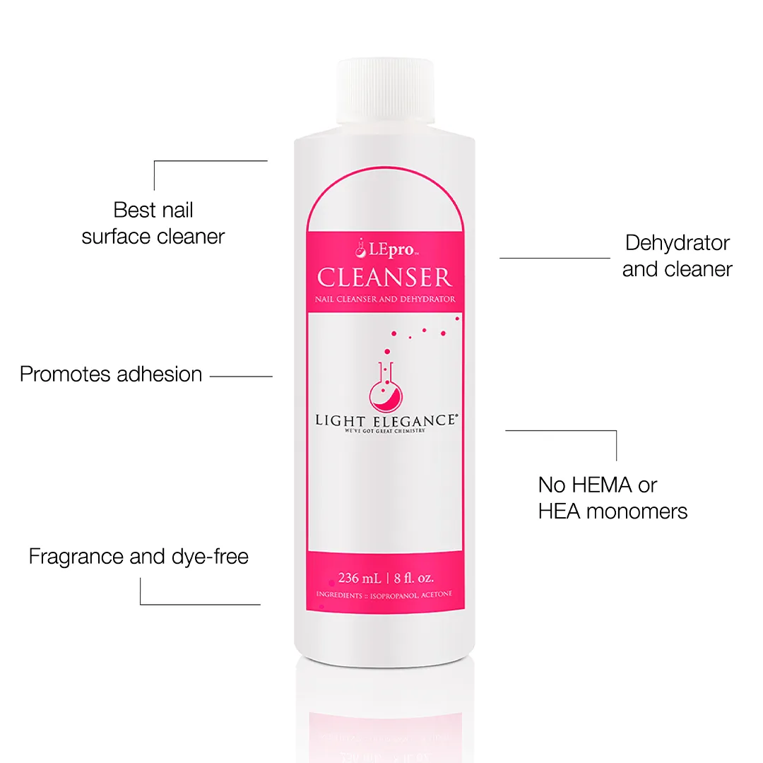 Light Elegance LEpro Essentials neglesett cleanser olje