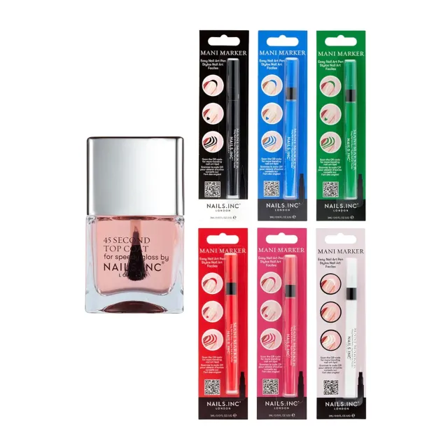 Nails Inc London Draw The Rainbow neglelakksett 7-pk matt