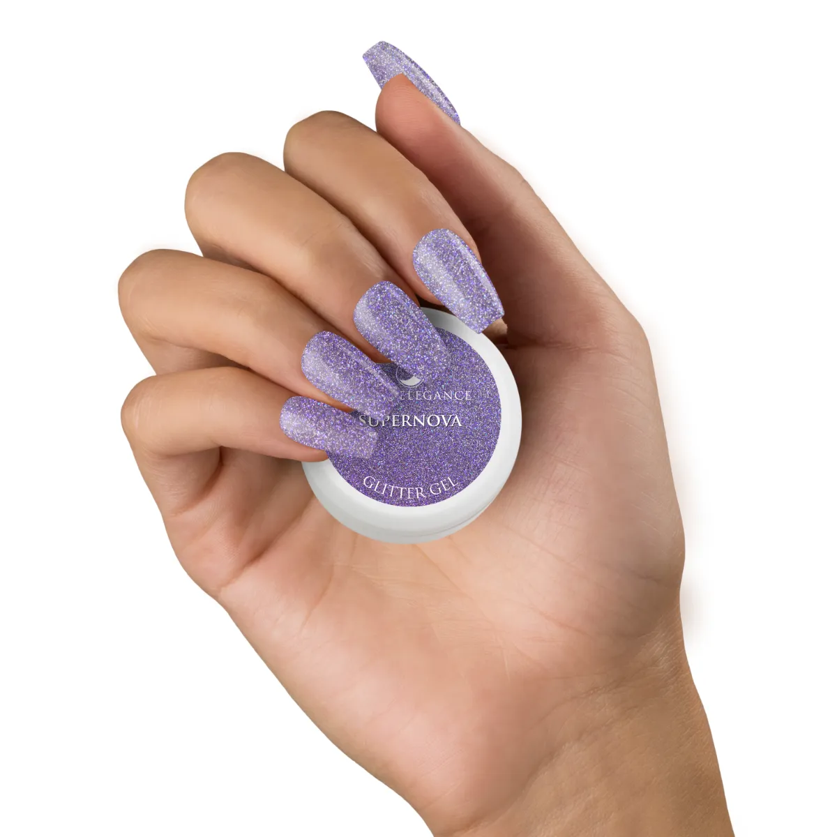 Light Elegance Supernova glittergel 10 ml metall-lilla