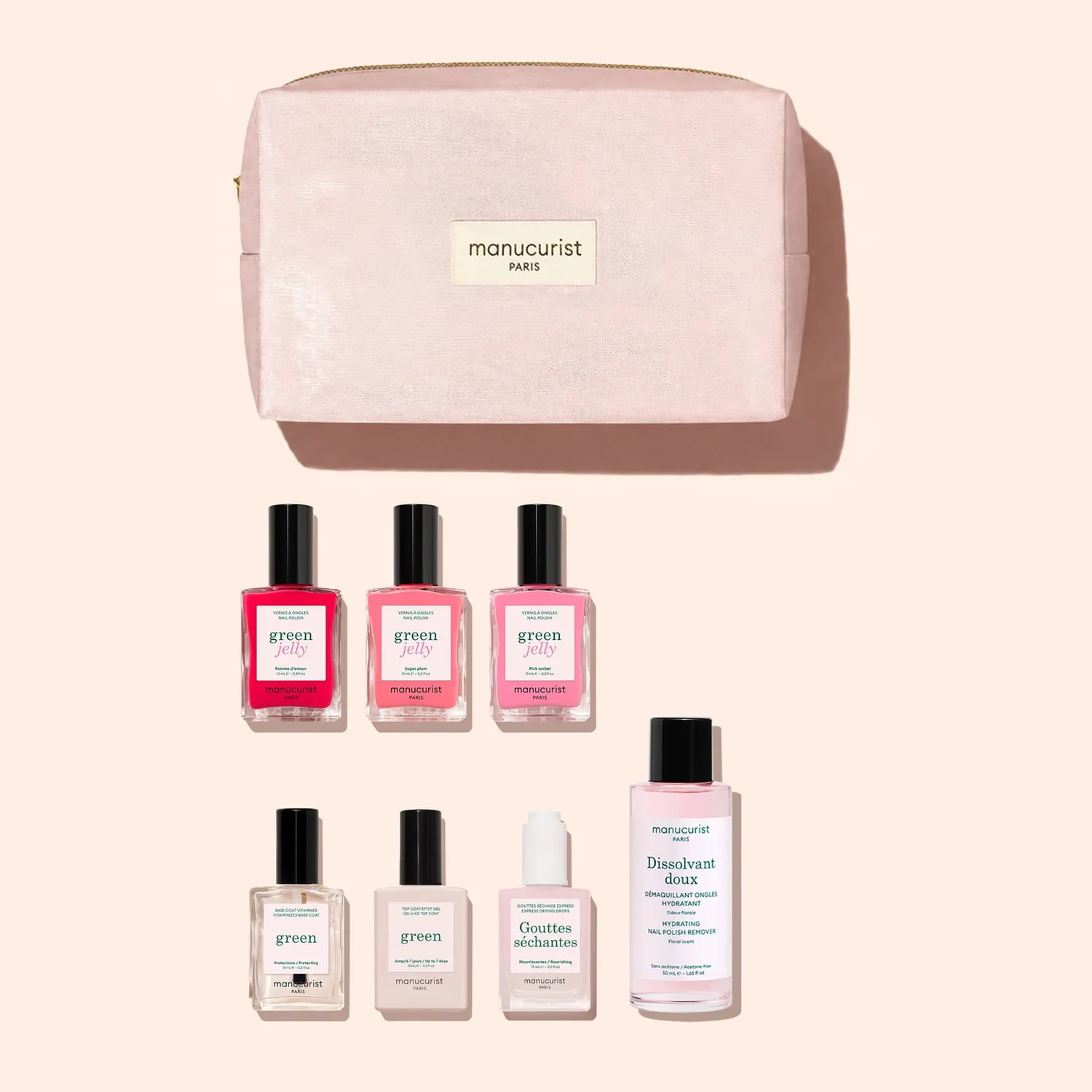 Manucurist Green Starter Kit Jelly neglesett 3 lakk 7 dager