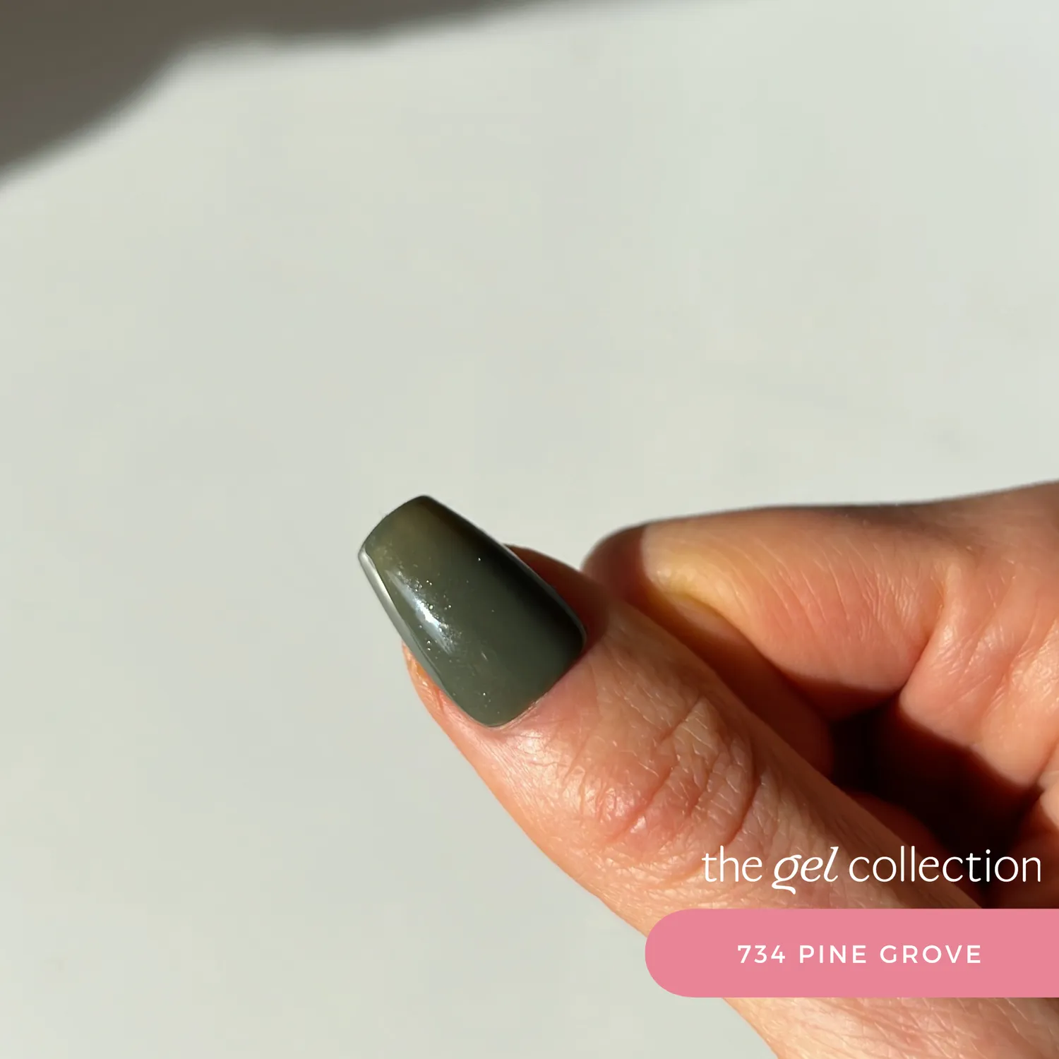 The Gel Collection 734 Pine Grove gellakk grønn 10ml glitter