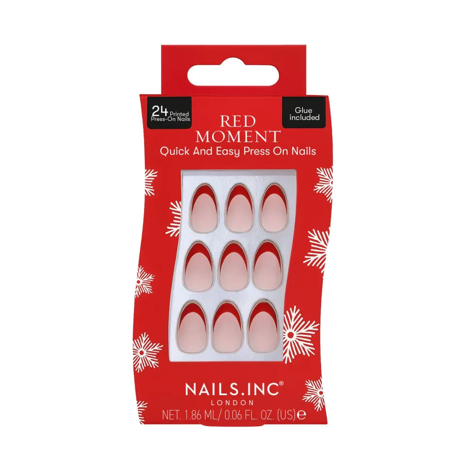 Nails Inc Red Moment press on negler rød