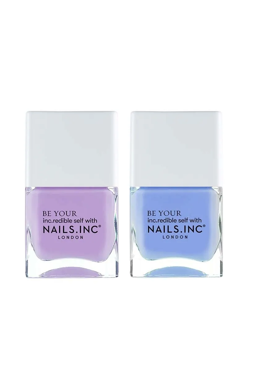 Nails Inc London Feeling So Fly neglelakksett med stickers lilla