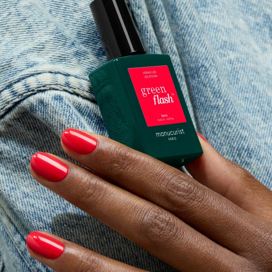 Manucurist Green Flash Spicy neglelakk poprød