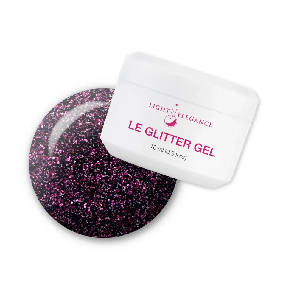 Light Elegance My Showgirl glittergel 10 ml svart-lilla