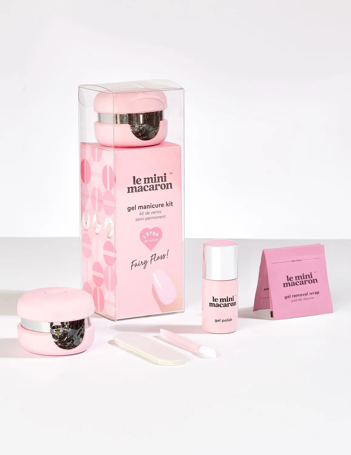 Le Mini Macaron Fairy Floss gel manikyrkit med lampe