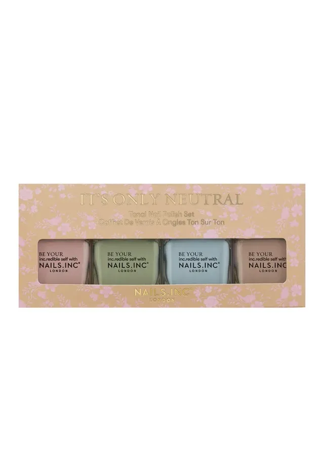 Nails Inc London It's Only Neutral neglelakksett 4-pk nude