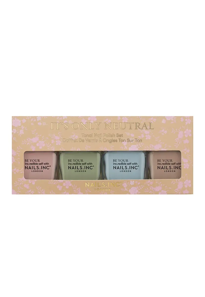 Nails Inc London It's Only Neutral neglelakksett 4-pk nude