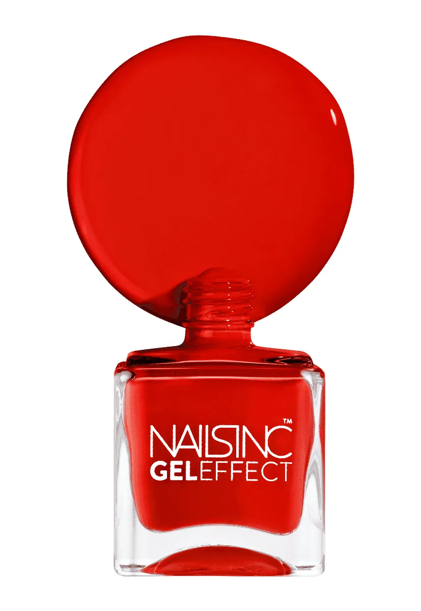 Nails Inc London West End Gel Effect neglelakk rød