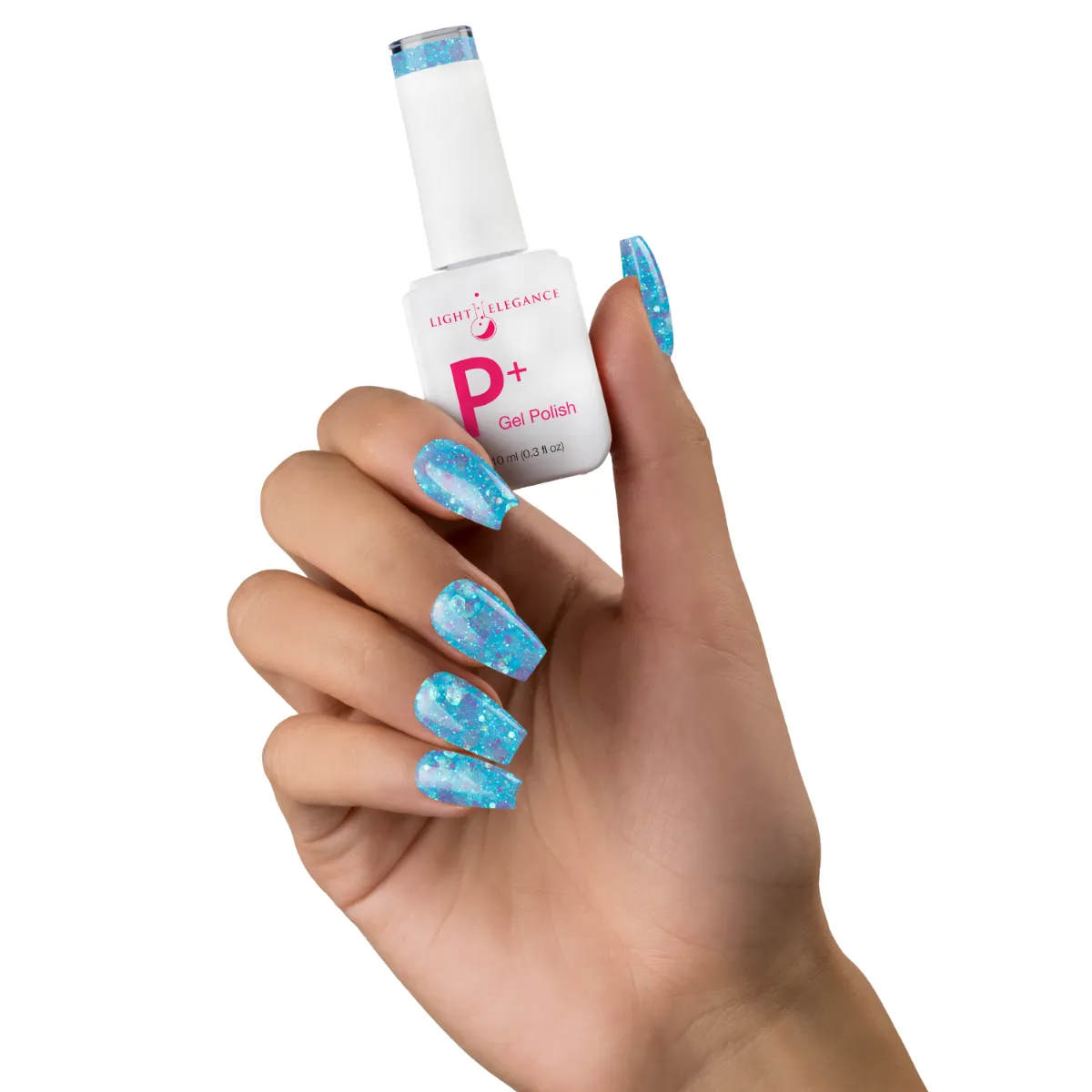 Light Elegance P+ Once Upon a Tide glitter gelelakk 10 ml