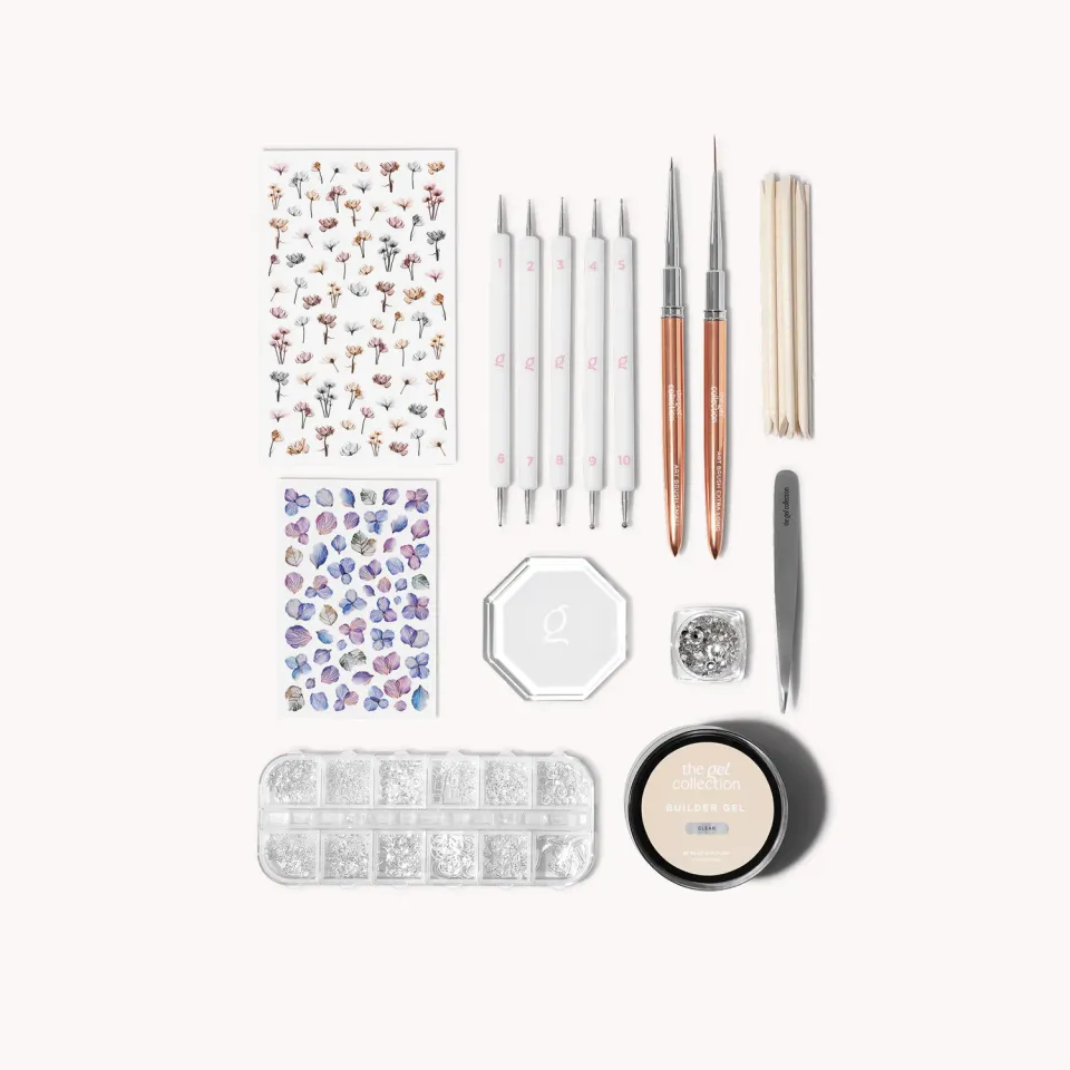 The Gel Collection Nail Art Kit Large negledesign 3D rhinestones