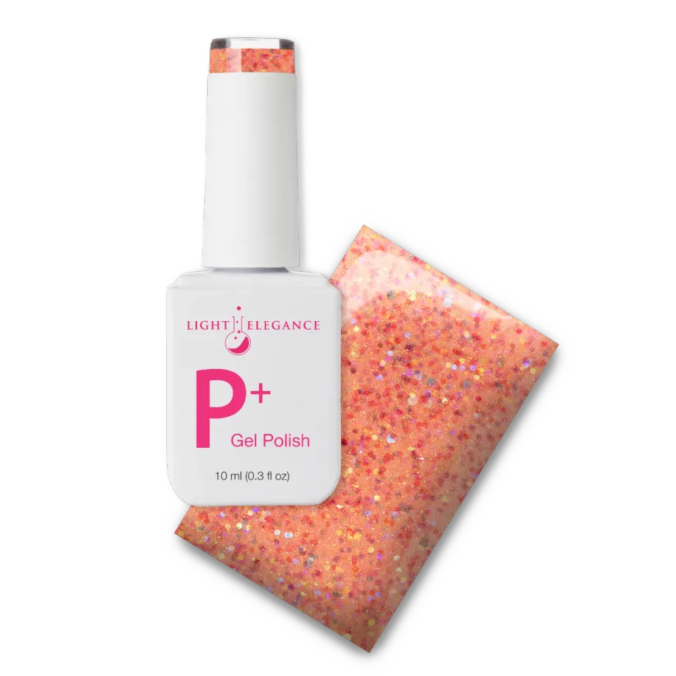 Light Elegance P+ I Need Some Space glitter gel polish 10 ml korall