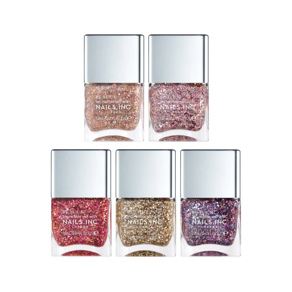 Nails Inc London Super Sequins neglelakk 5-pk glitter