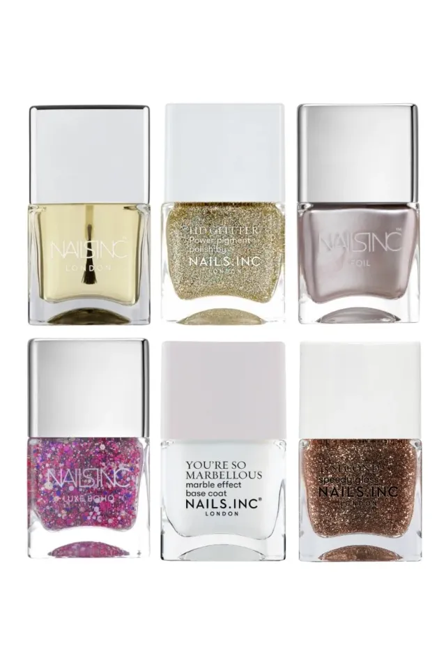Nails Inc London Go for Glitz neglelakk 6-pk lang holdbarhet