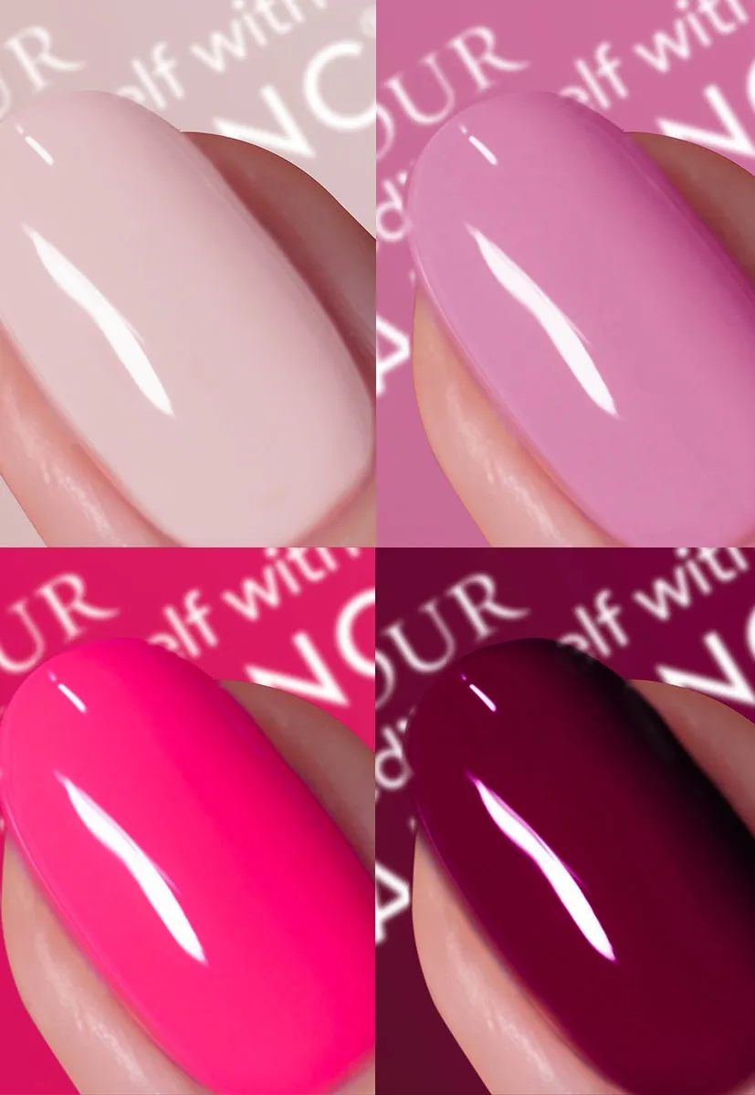 Nails Inc London Relationship Status Blushing neglelakk 4-pk rosa