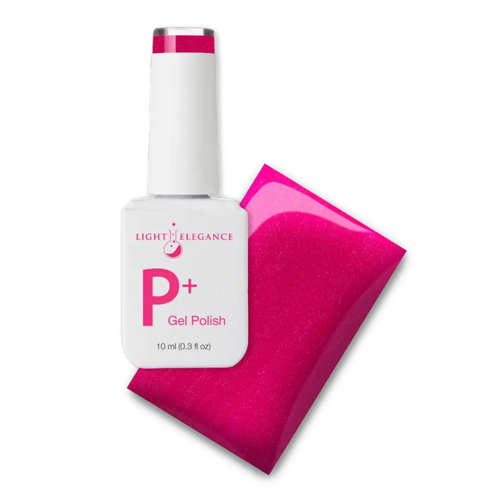 Light Elegance P+ Fuchsia Fantasy gellakk 10 ml shimmerrosa
