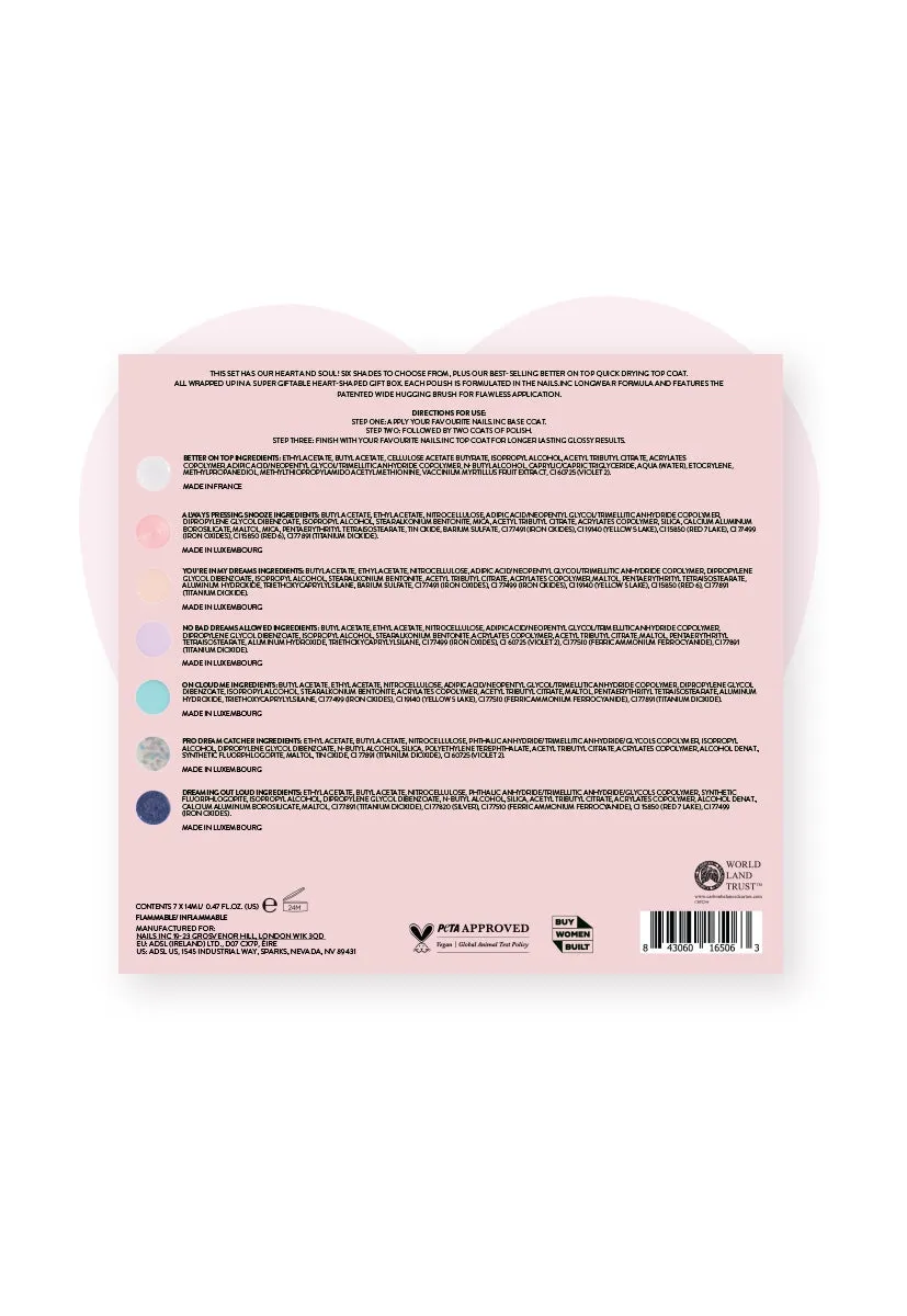 Nails Inc Heart To Get neglelakk 7-pakning creme