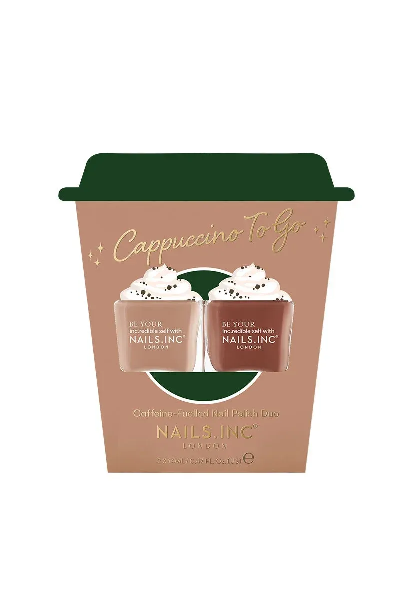 Nails Inc Cappuccino To Go neglelakk duo brune