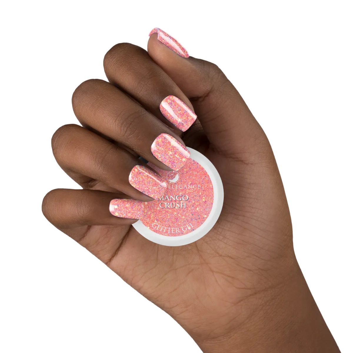 Light Elegance Mango Crush glittergel 10 ml korall