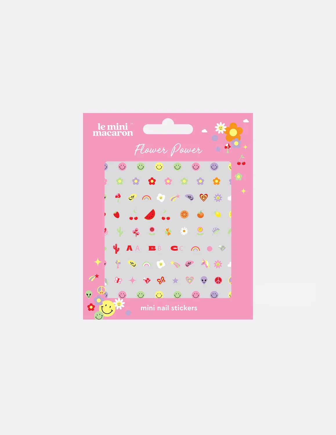 Le Mini Macaron Party Pack negleklistremerker 3-pakning