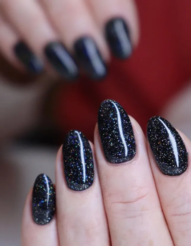 Light Elegance Glitter Smokin Hot Pepper neglegelé svart 10 ml