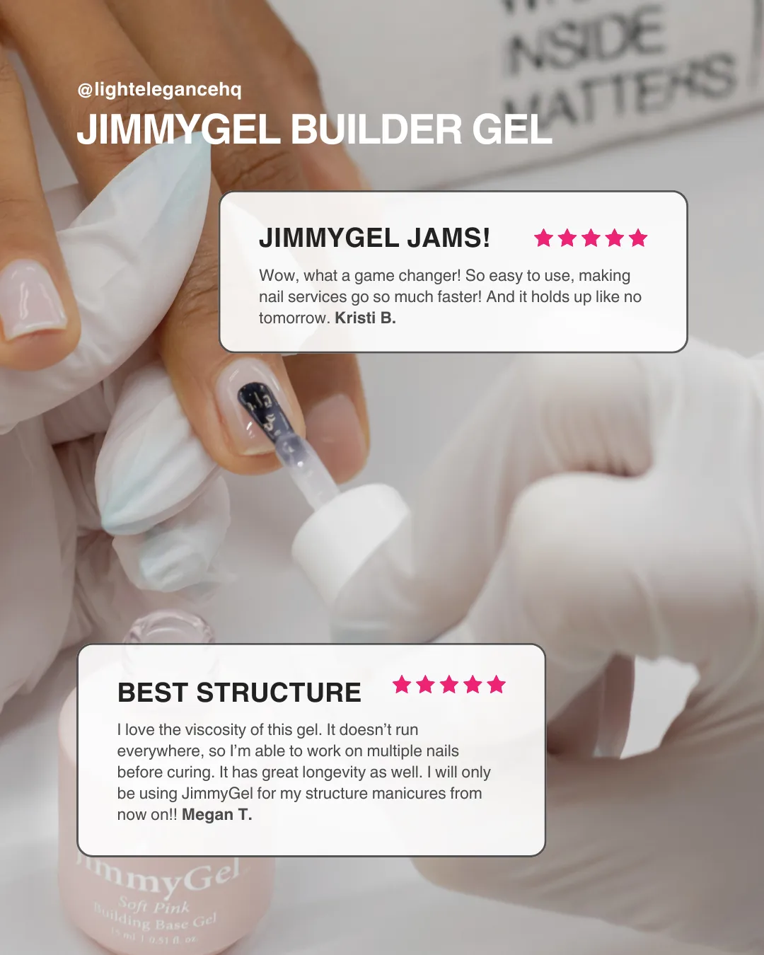 Light Elegance JimmyGel Crystal Clear byggelakk 15 ml klar