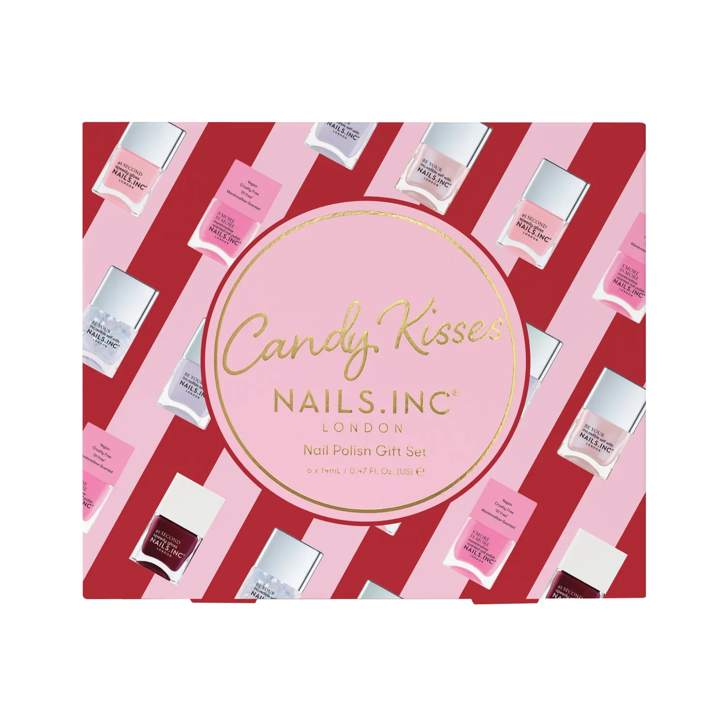 Nails Inc Candy Kisses neglelakksett 6-pk gave