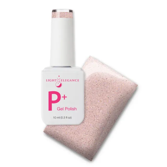 Light Elegance P+ Irresistible gellakk 10 ml rosa glitter