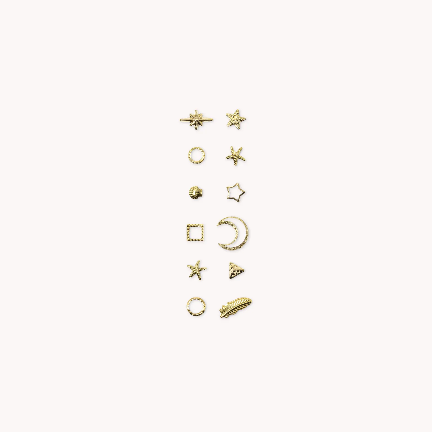 The Gel Collection Aluminium Shapes Gold neglepynt 12 former