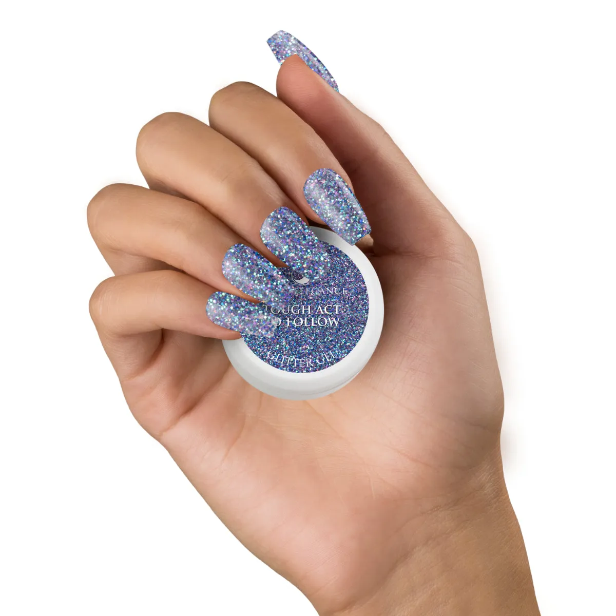 Light Elegance Tough Act to Follow glittergel 10 ml midnatt