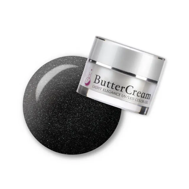 Light Elegance Lovers Lane ButterCream neglelakk svart glitter