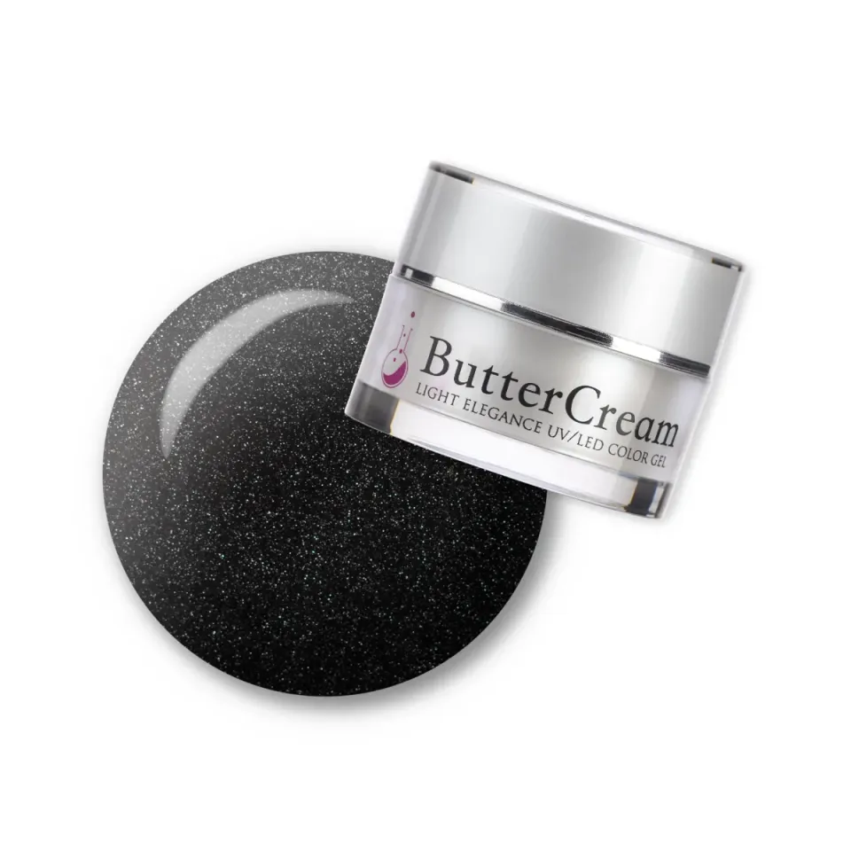 Light Elegance Lovers Lane ButterCream neglelakk svart glitter