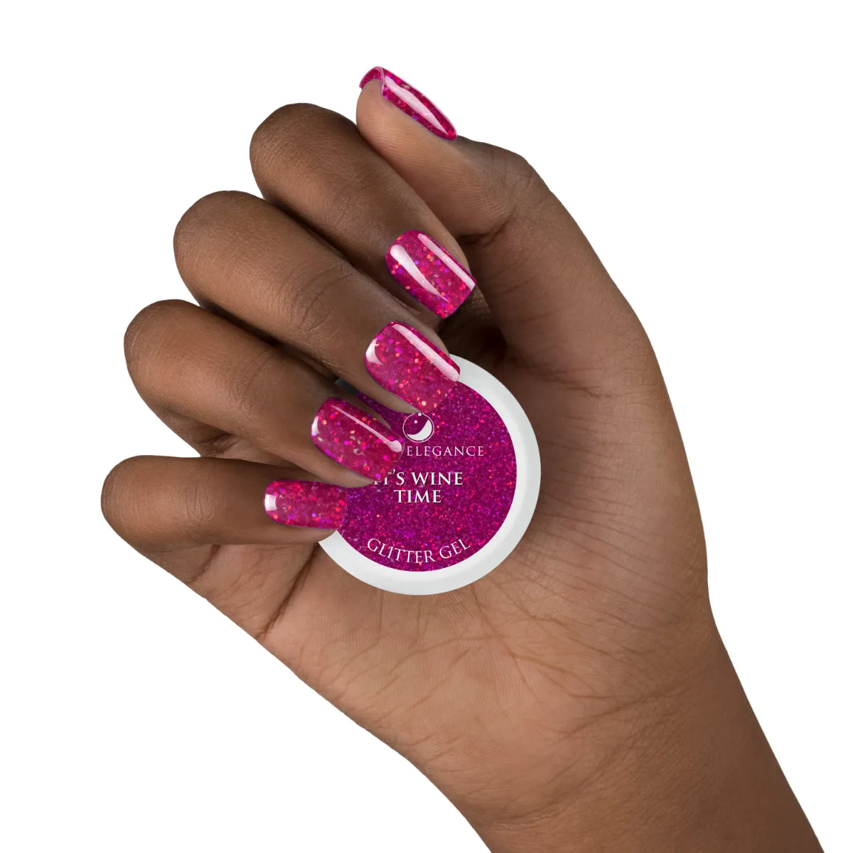 Light Elegance It's Wine Time glitter gel 10 ml fuchsia