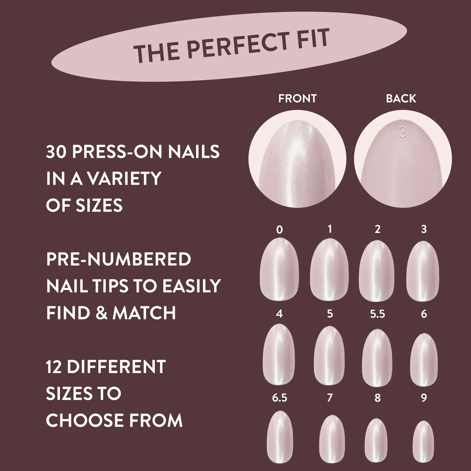 Nails Inc London Just Like Hailey press-on negler chrome rosa