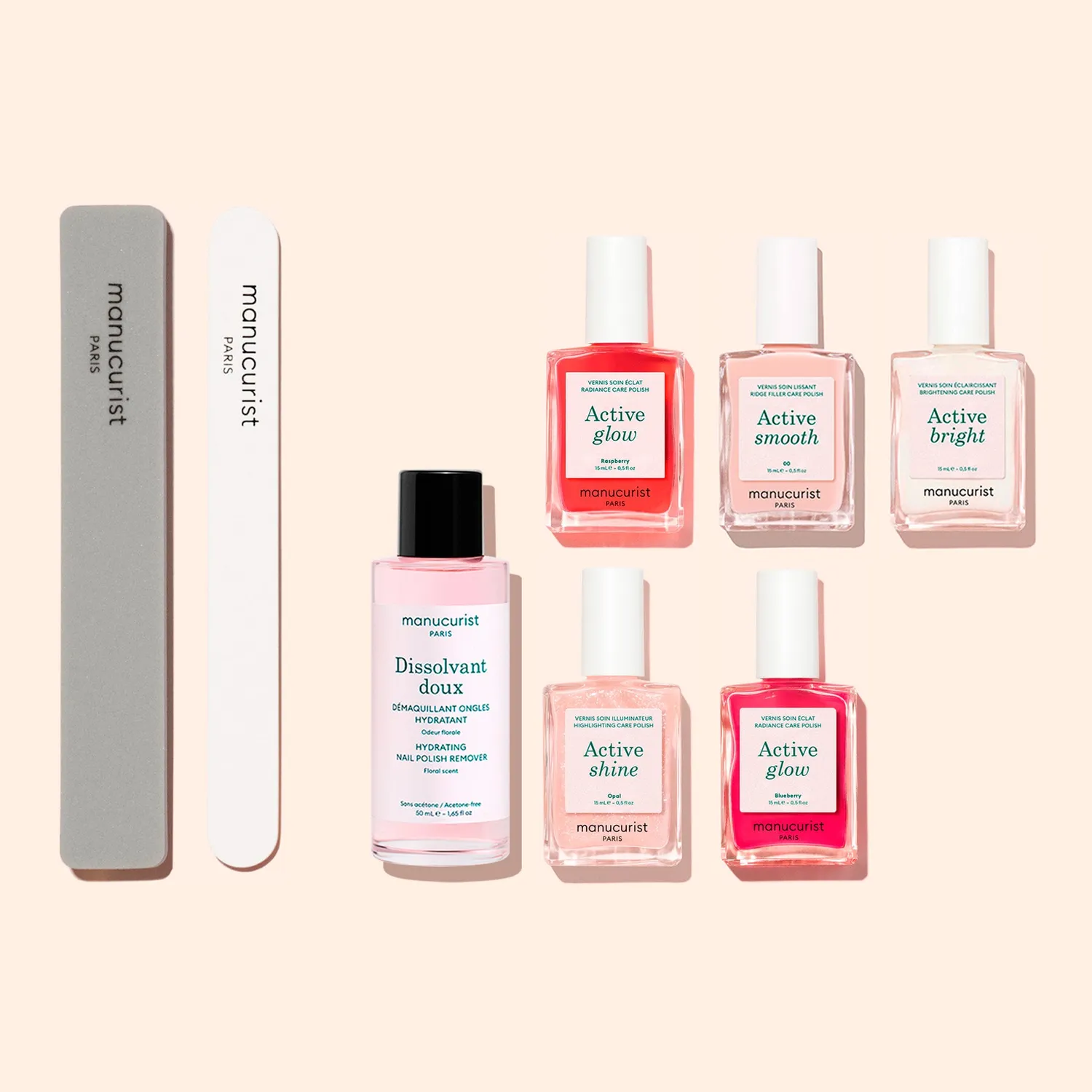 Manucurist Super Active Manicure Kit neglesett 5 pleielakk glans