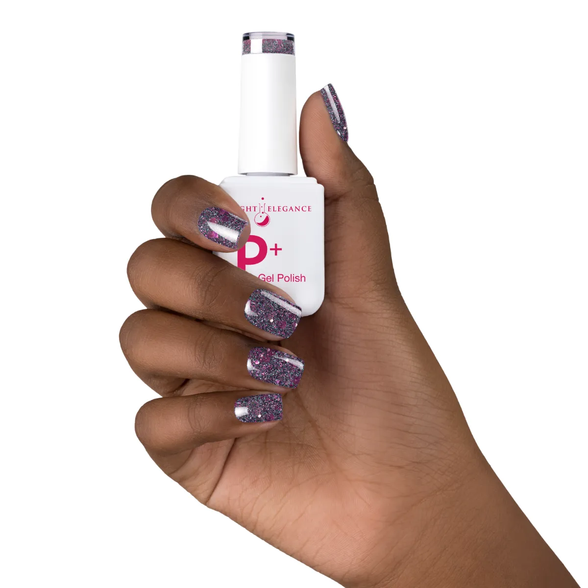 Light Elegance P+ Part Time Pessimist gellakk 10 ml mørk glitter
