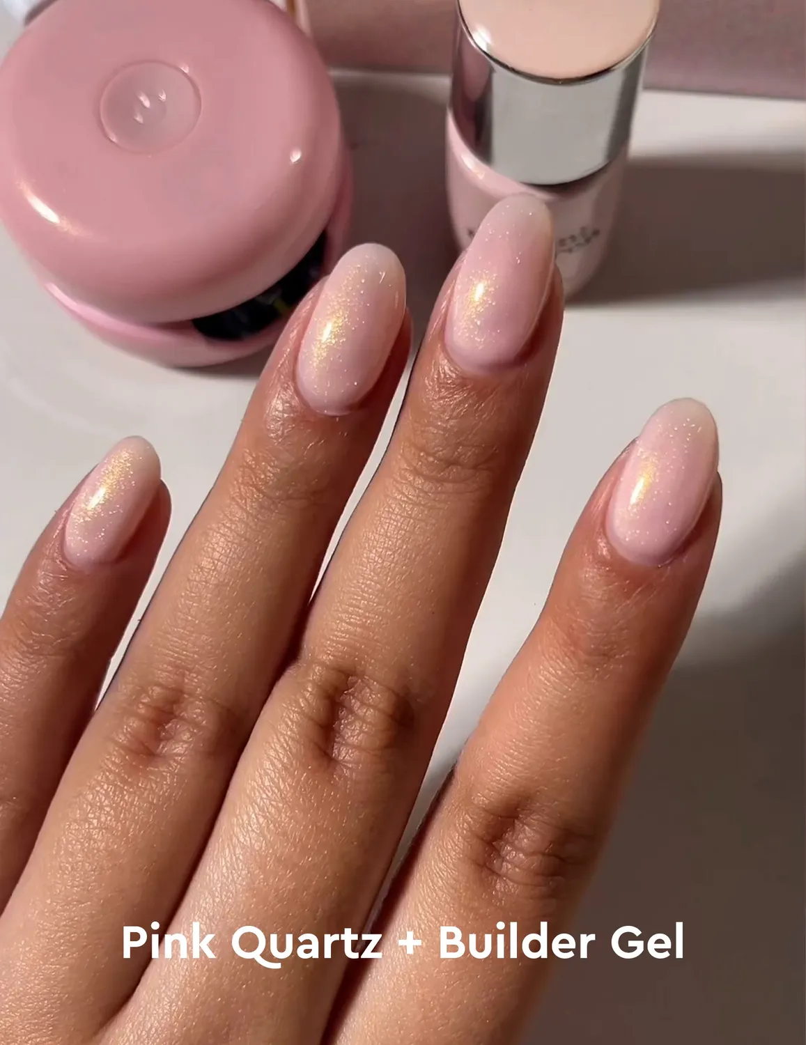 Le Mini Macaron Pink Quartz gellakk 8,5 ml – rosa glitter