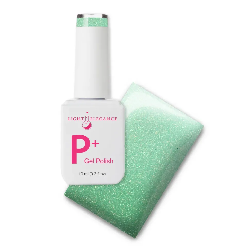 Light Elegance P+ Six Impossible Things gellakk 10 ml grønn glitter
