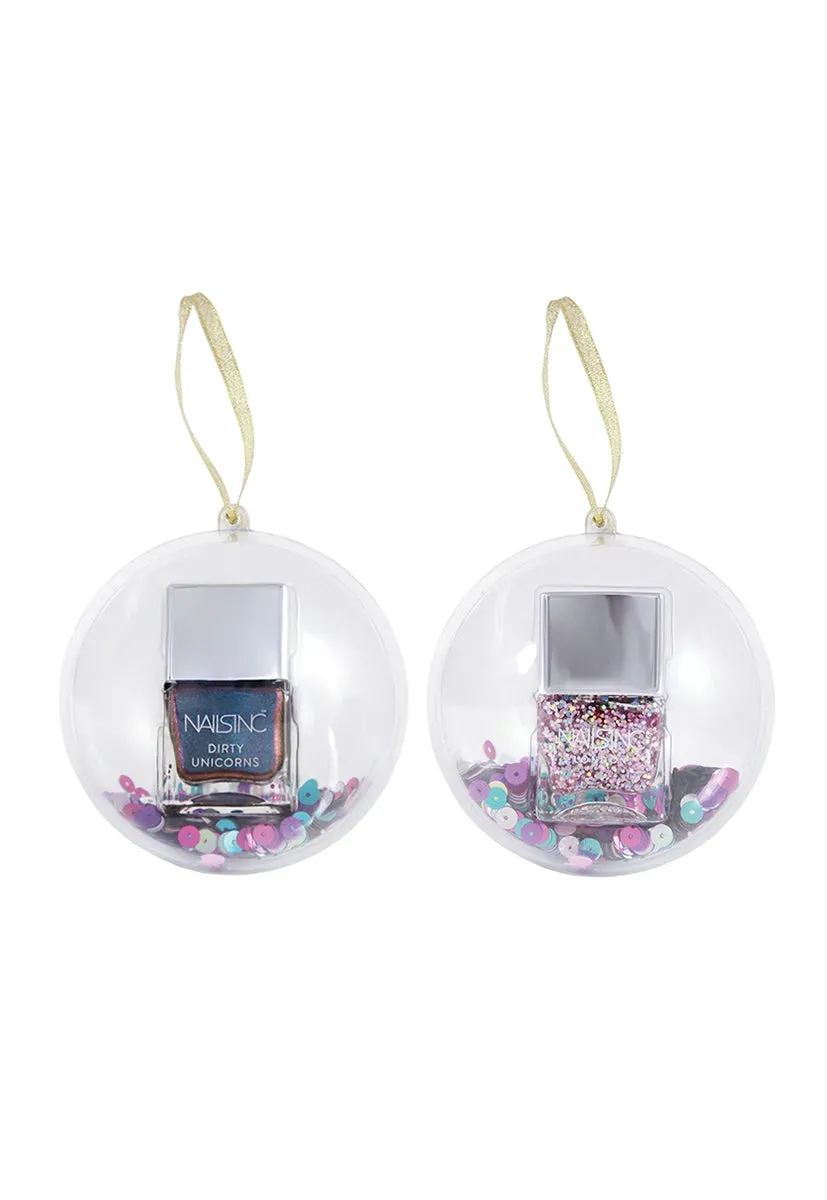 Nails Inc Festive Bauble neglelakk duo metallic