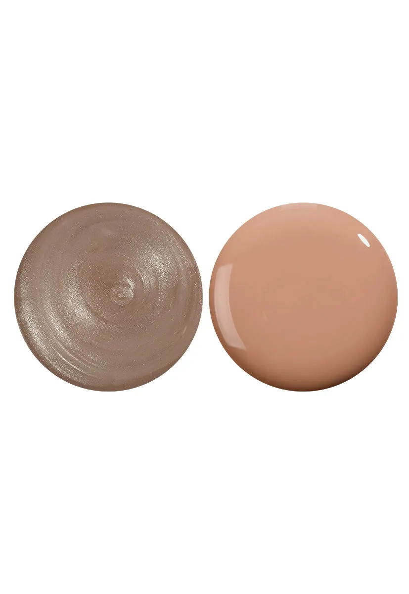 Nails Inc Mocha Mousse neglelakk 2-pakning brun krem