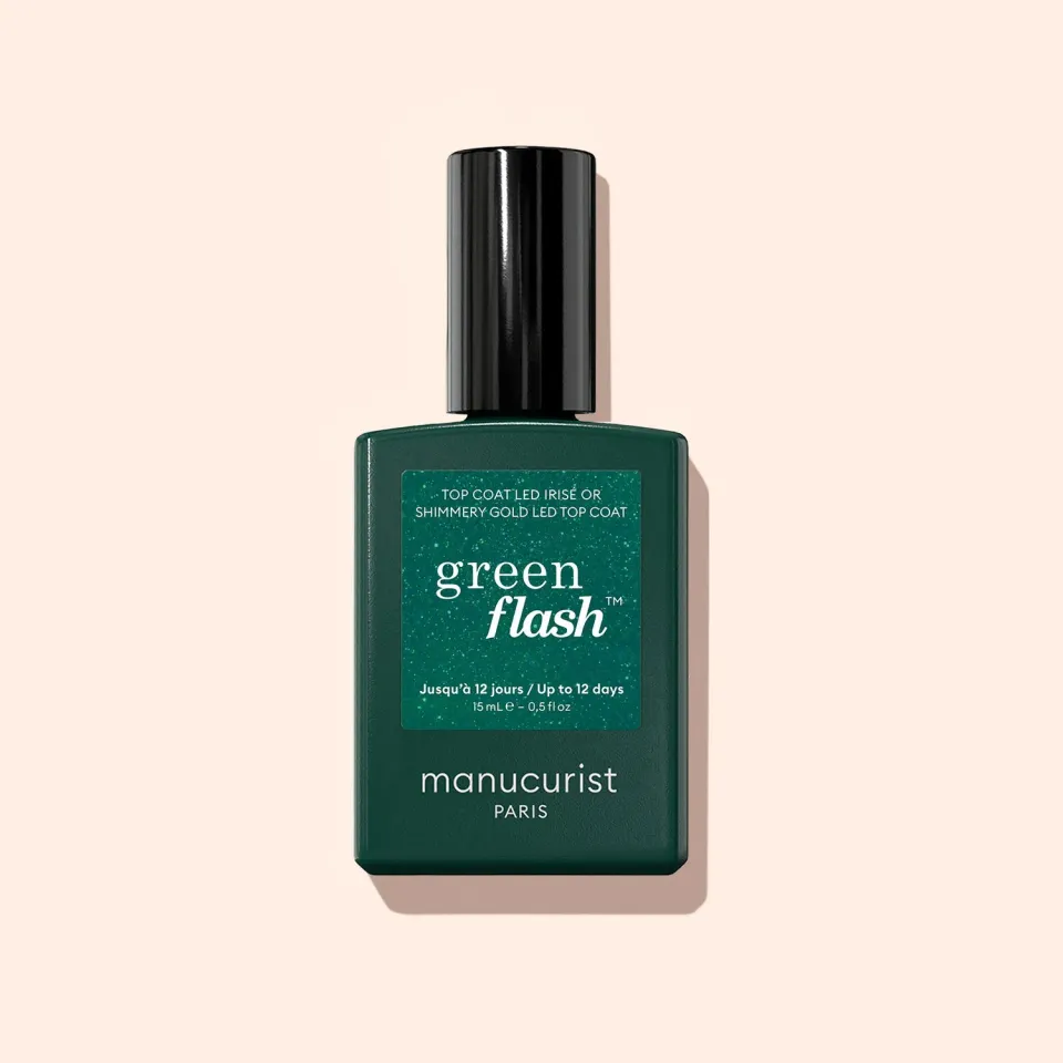 Manucurist Green Flash Glitter Top Coat gel gull