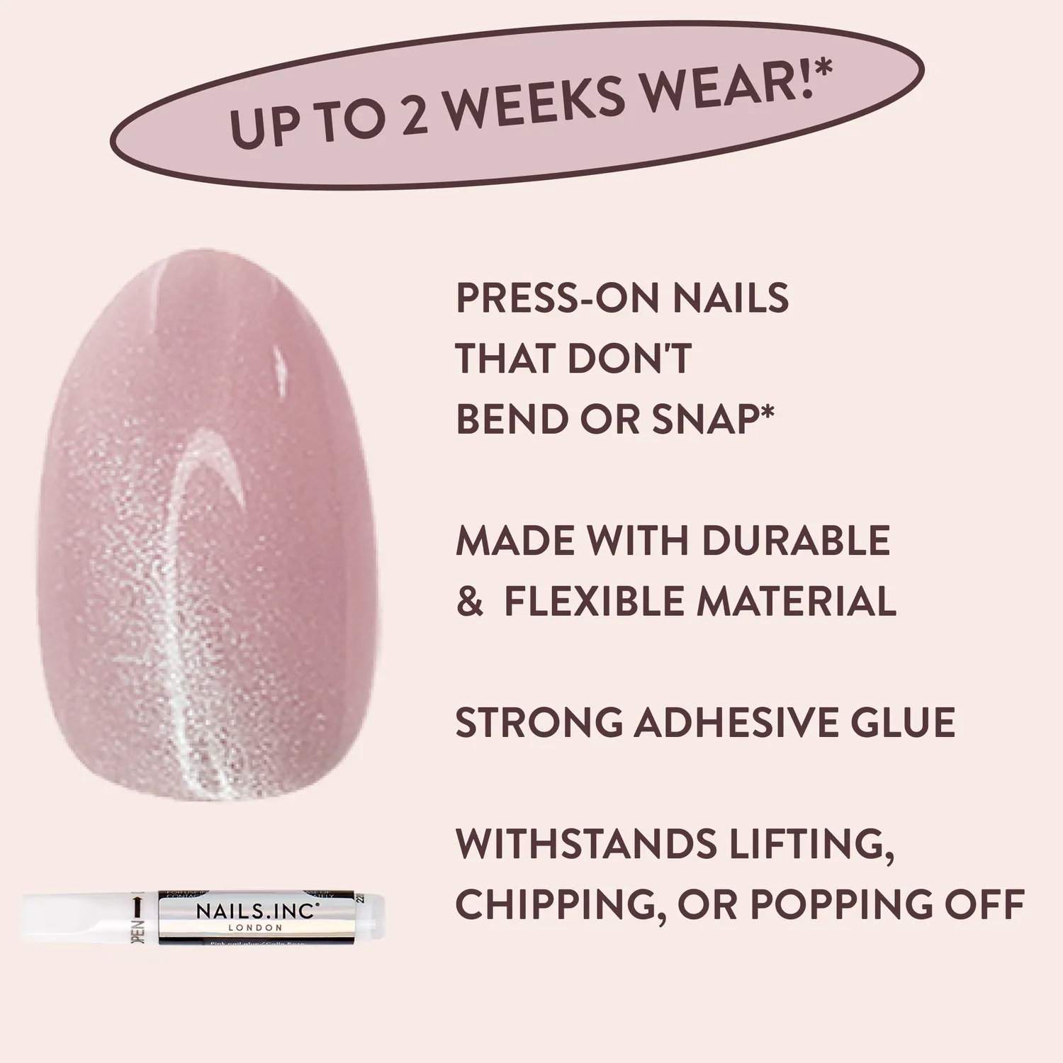 Nails Inc Kylie Coded Pink Cat-Eye løsnegler US
