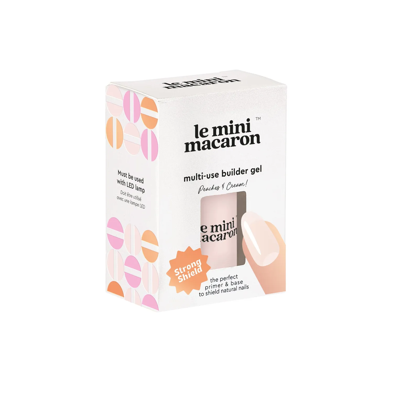 Le Mini Macaron Builder Gel Peaches & Cream 8,5 ml rosa
