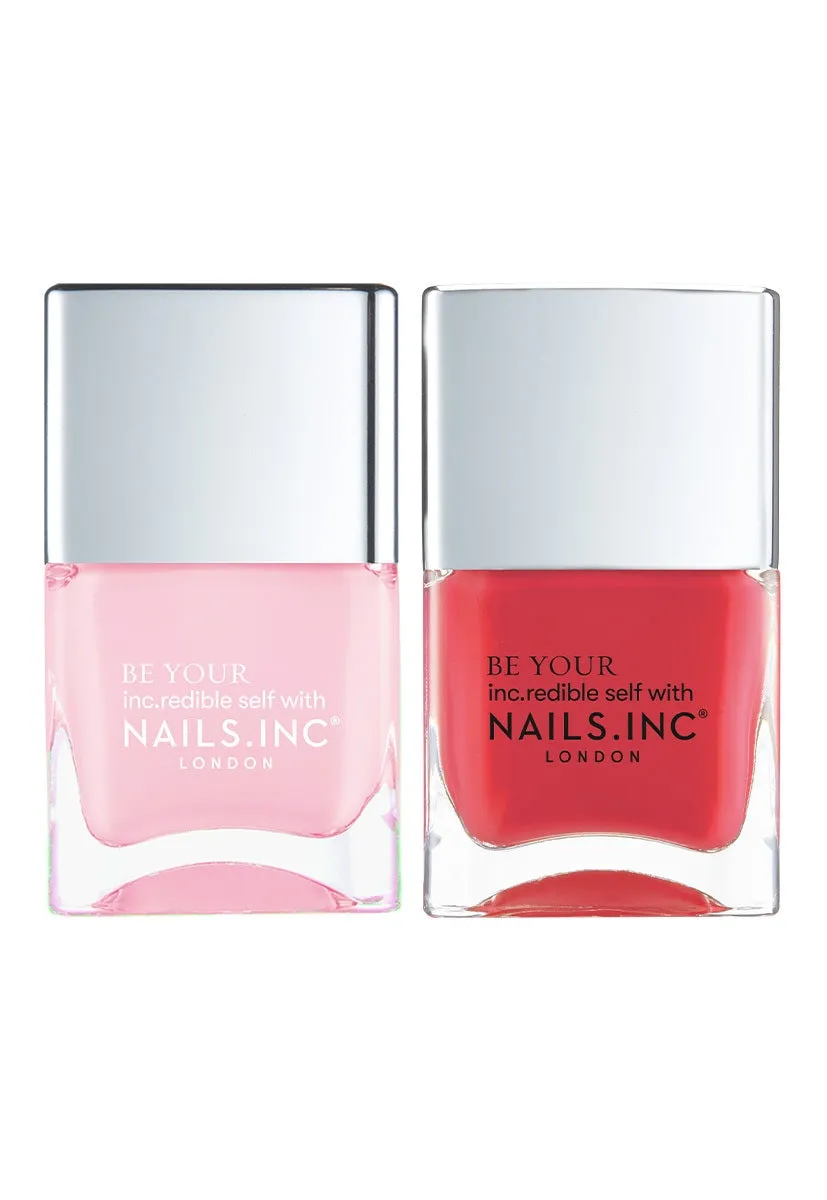 Nails Inc London Sunset Spritz neglelakk duo rød