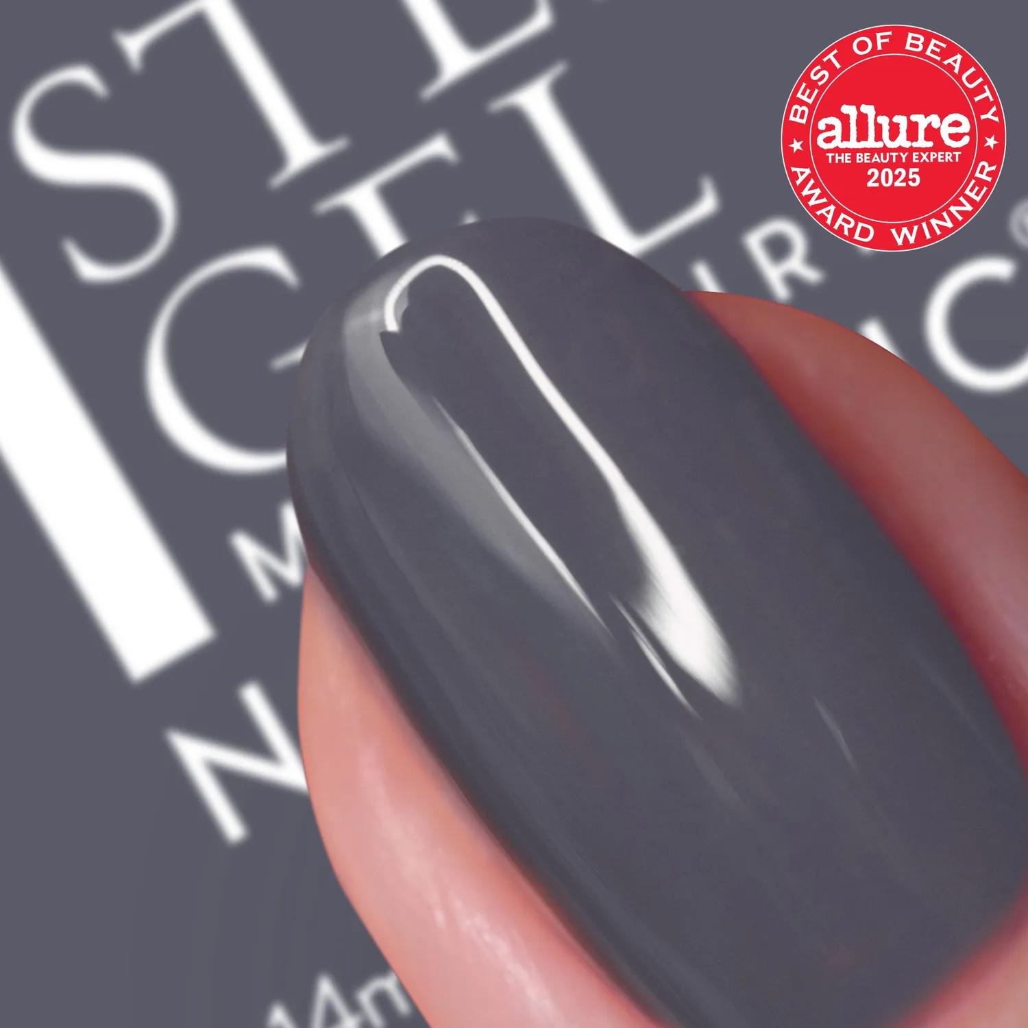 Nails Inc It's Topless Emily neglelakk sølv gel-effekt
