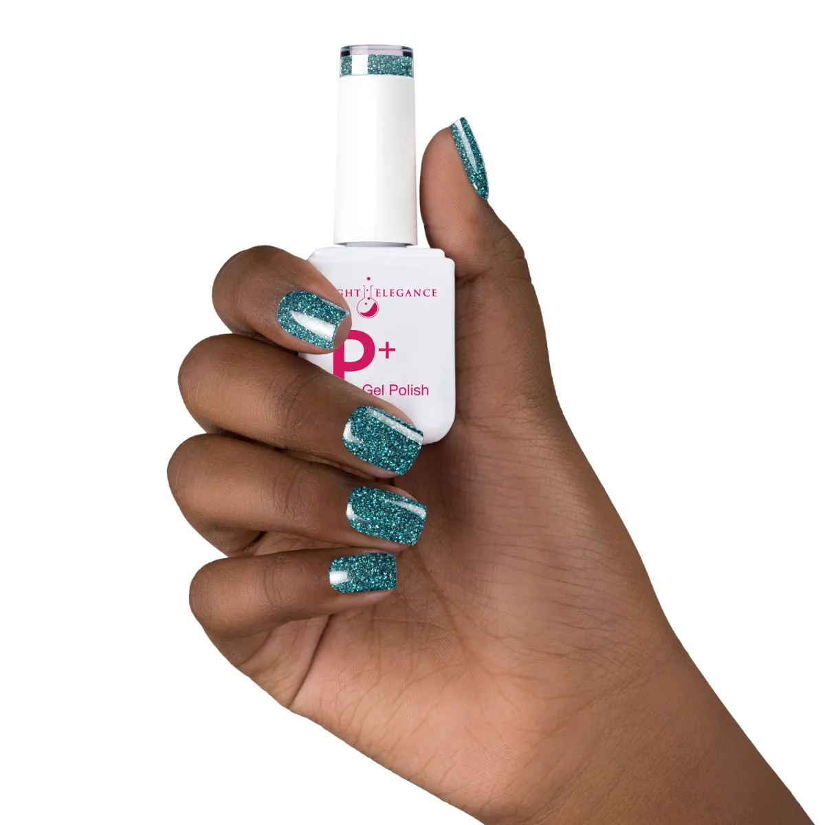 Light Elegance P+ Sinful glitter gel polish 10 ml grønn-blå