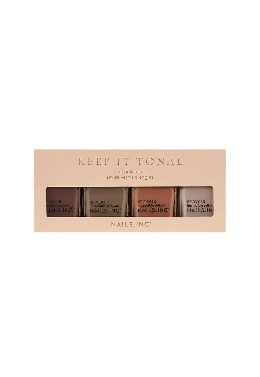 Nails Inc London Keep It Tonal Ombre neglelakksett 4 brune