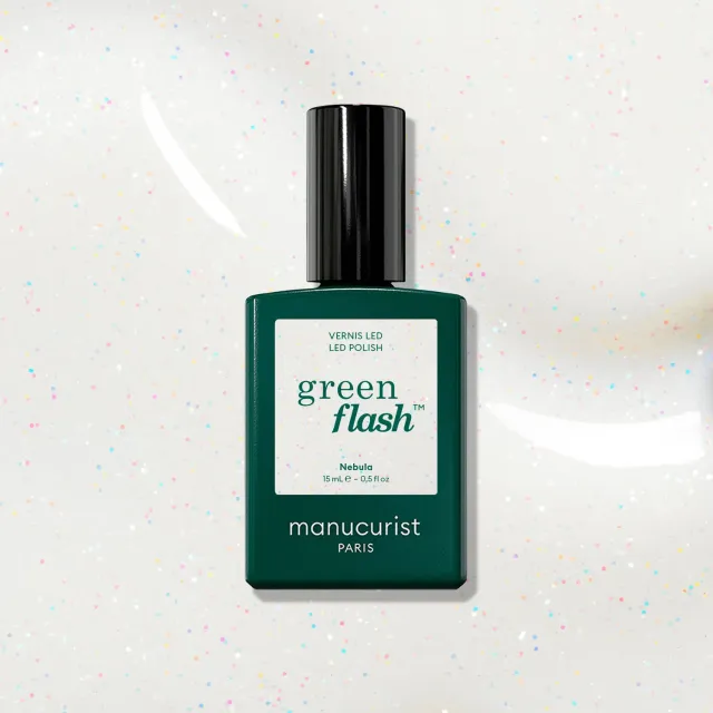 Manucurist Green Flash Nebula gel-neglelakk hvit