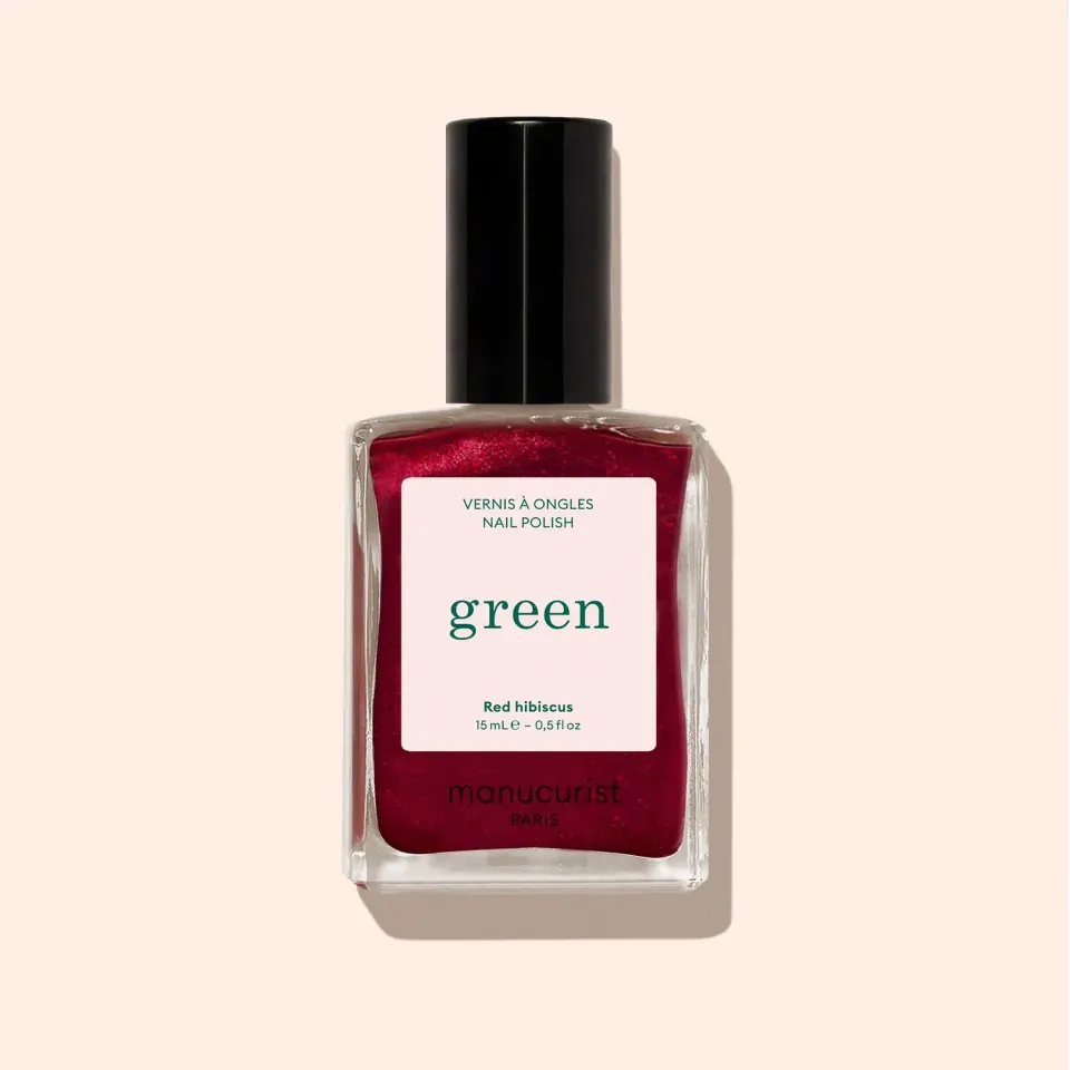 Manucurist Green neglelakk Red Hibiscus skimrende
