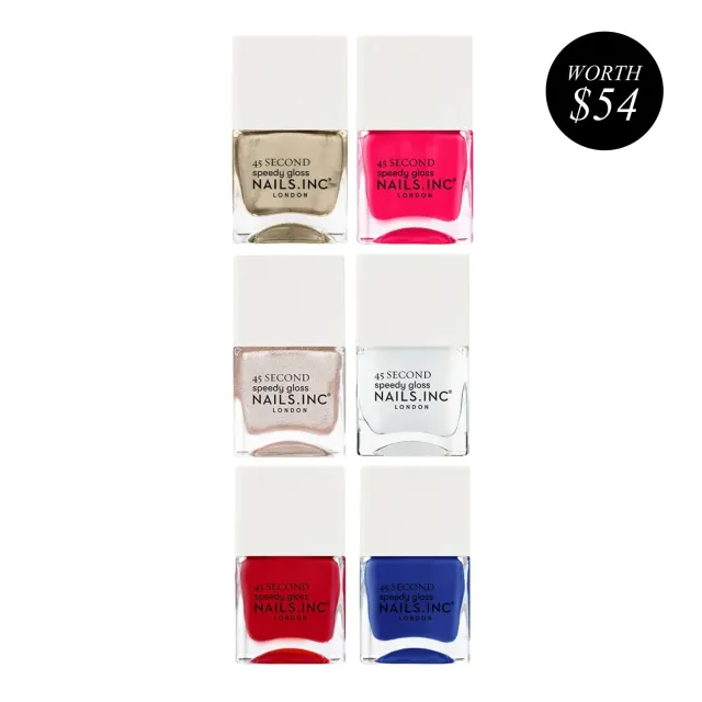Nails Inc Need For Speed neglelakksett 6-deler speedy